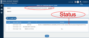 Rajasthan Teachers Web Portal Email Status