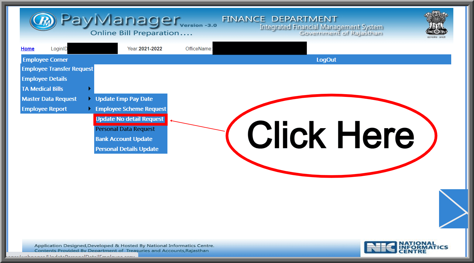 Rajasthan Teachers Web Portal Add SI On Paymanager