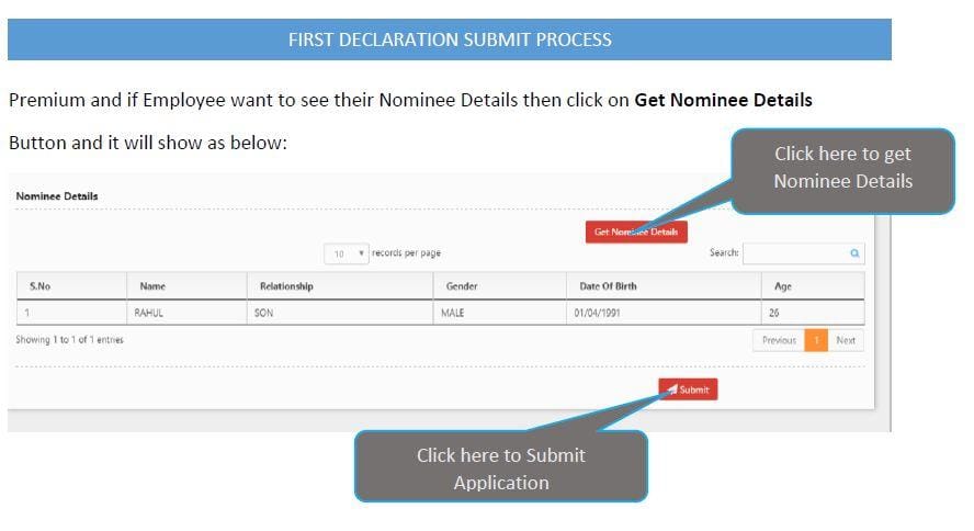 Rajasthan Teachers Web Portal FIRST DECLARATION SUBMIT PROCESS