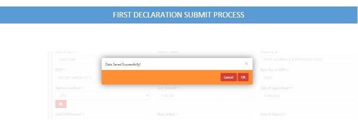 Rajasthan Teachers Web Portal FIRST DECLARATION SUBMIT PROCESS