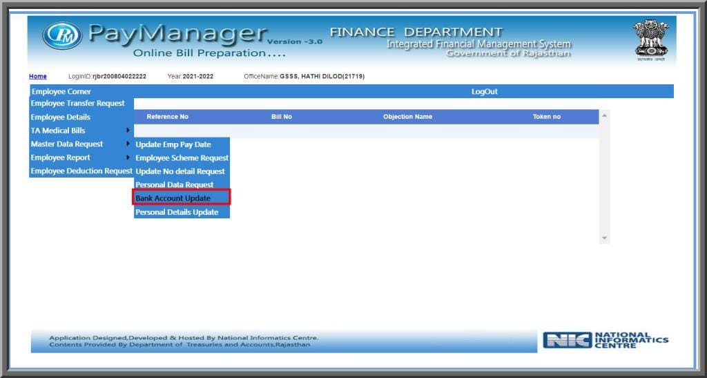 Paymanager Bank Detail Update