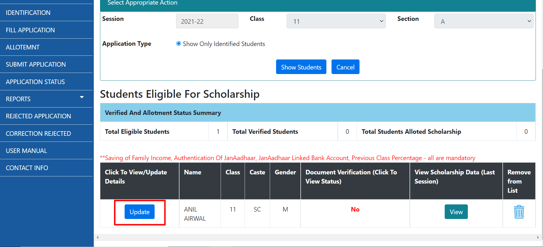 Rajasthan Teachers Web Portal Post Matric Scholarship Rajasthan 2021-2022