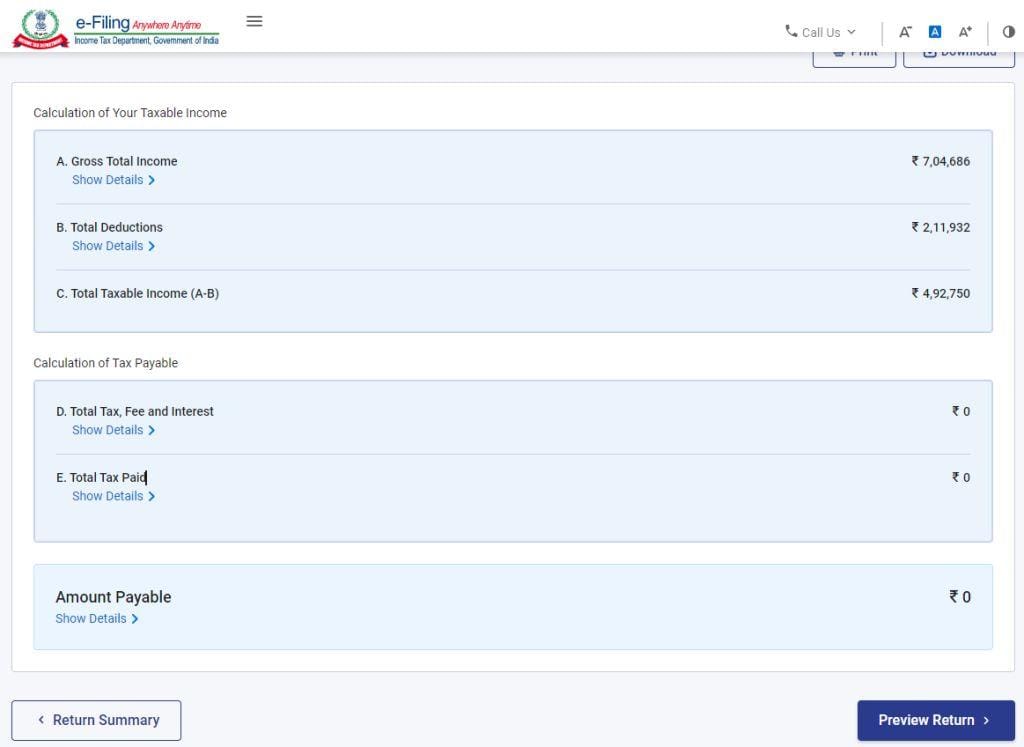 Rajasthan Teachers Web Portal Calculation of Your Taxable Income