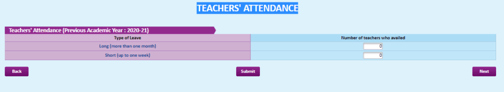 Rajasthan Teachers Web Portal TEACHERS' ATTENDANCE