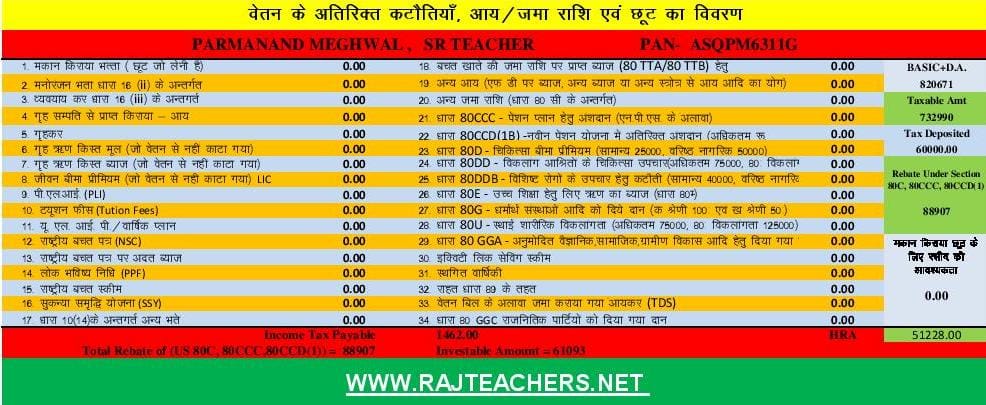 Income Tax Calculation 2022-23