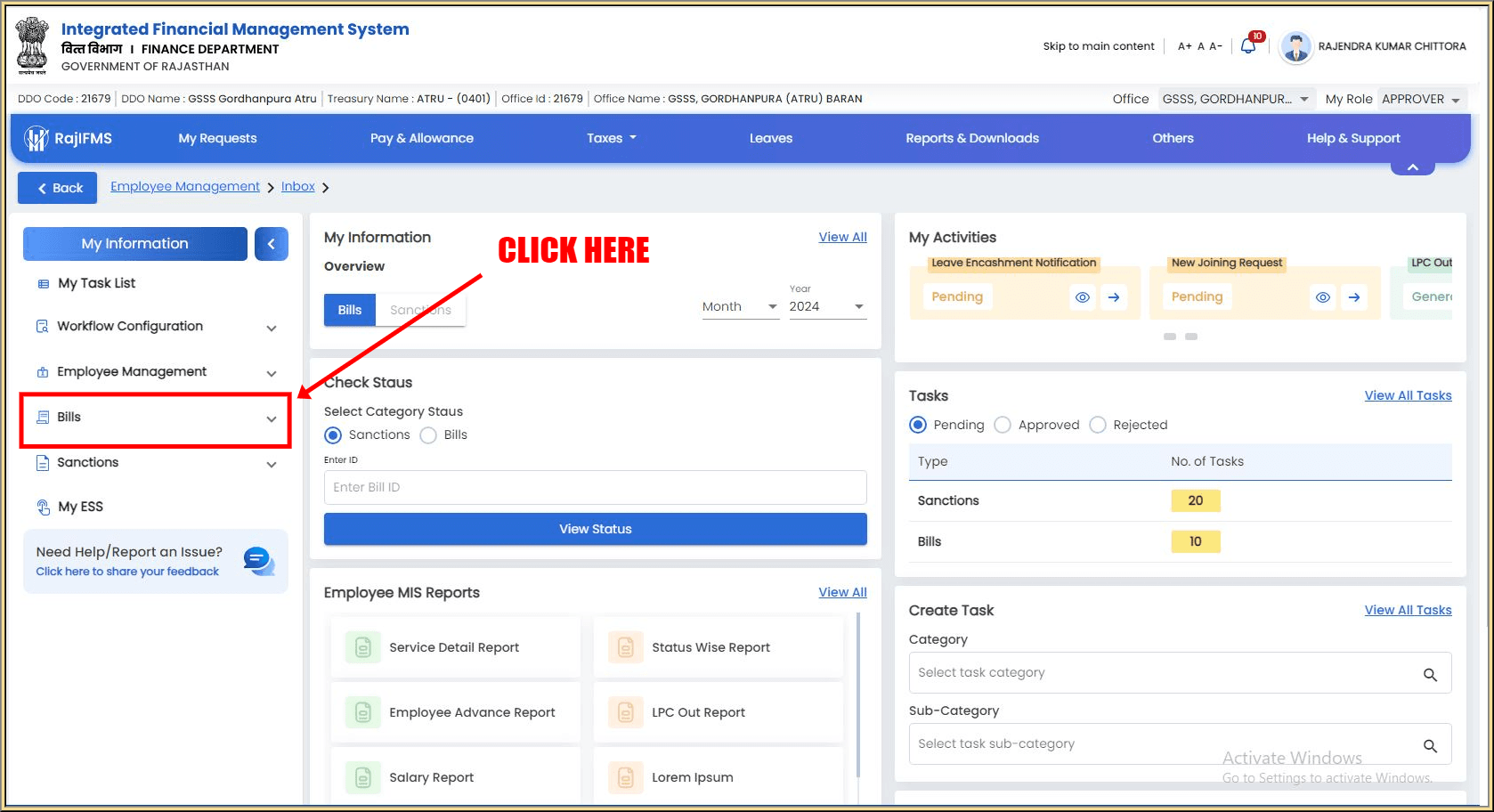 Rajasthan Teachers Web Portal IFMS Salary Bill Preparation
