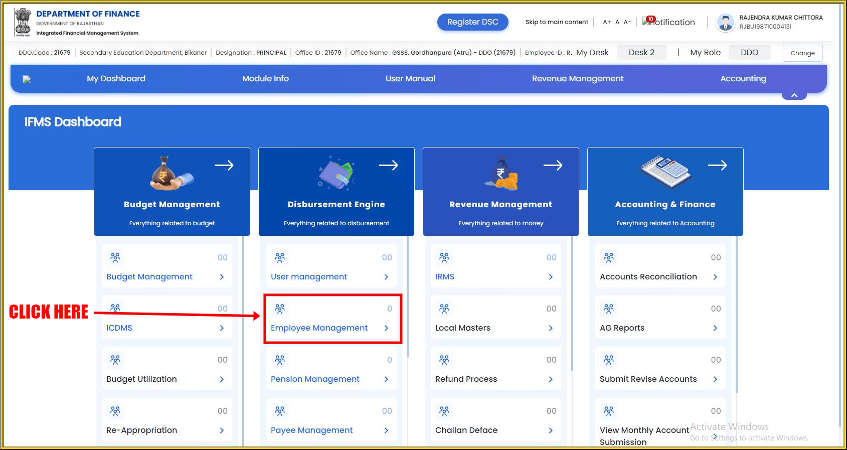 Rajasthan Teachers Web Portal IFMS 3.0 Salary Bill