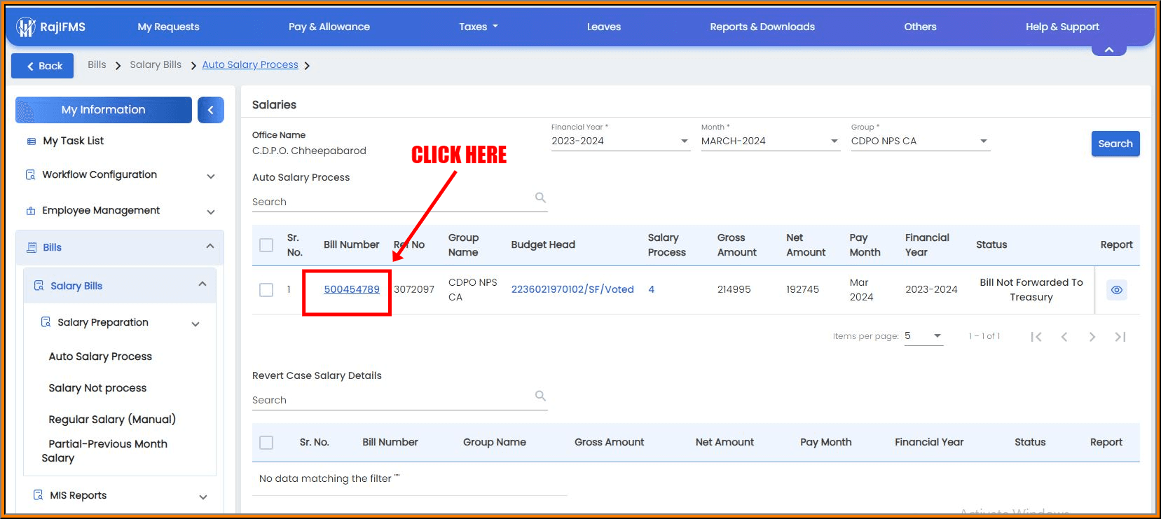 Rajasthan Teachers Web Portal IFMS Salary Bill Preparation